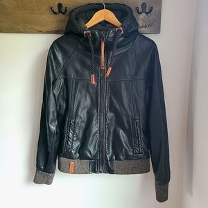 RARE! Naketano Faux Leather Spring Jacket FIT SZ M!!